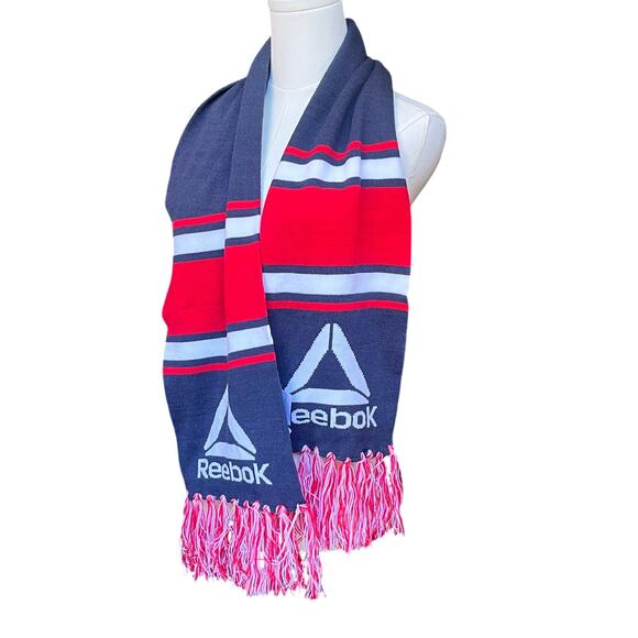 Reebok Fringe Scarf Red White Blue - Picture 3 of 4